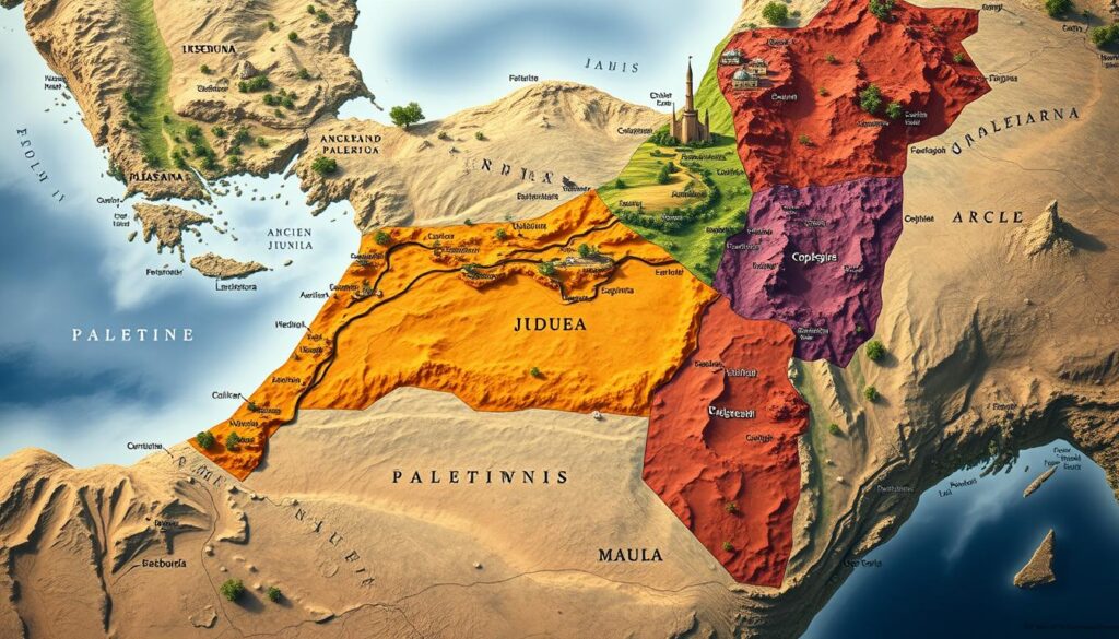 geographical boundaries of Palestine